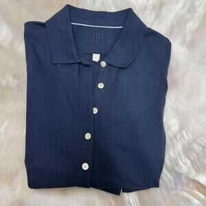 Banana Republic Navy Blue Polo Shirt Size Medium